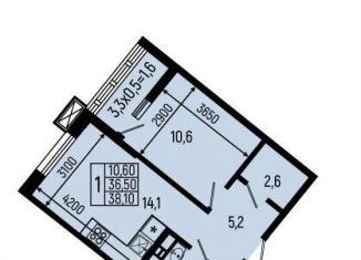 Продается 1-ком. квартира, 38.1 м2, Майкоп