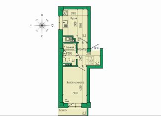 Продам 1-комнатную квартиру, 31.6 м2, Ессентуки, ЖК Кленовая Роща