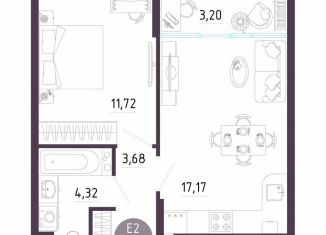 Продам 1-ком. квартиру, 40.1 м2, Тула, Пряничная улица, 8