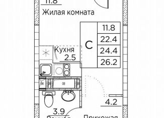 Продается квартира студия, 26.2 м2, Владивосток, улица Нейбута, 137