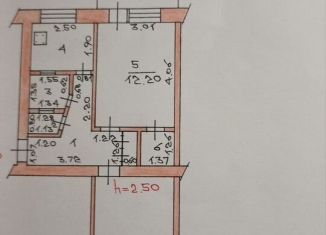 Продается двухкомнатная квартира, 46.6 м2, Чебоксары, Московский проспект, 50