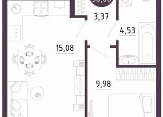 Продается однокомнатная квартира, 36.1 м2, Тула, Пряничная улица, 9