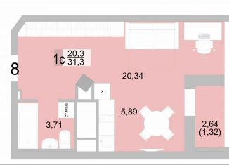 Продаю квартиру студию, 31.3 м2, Екатеринбург