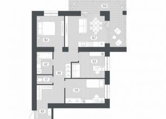 3-ком. квартира на продажу, 81.5 м2, Брянск