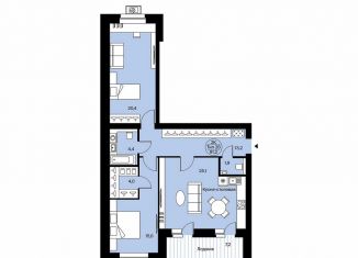 Продается 3-комнатная квартира, 91.2 м2, Сыктывкар, Октябрьский проспект, 137, район Орбита