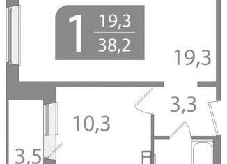 Однокомнатная квартира на продажу, 38.3 м2, Томск, улица Пришвина, 46