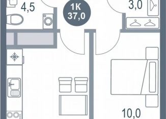 Продается однокомнатная квартира, 37 м2, Котельники, микрорайон Новые Котельники, к13