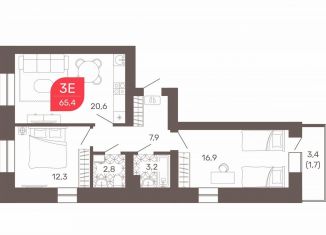Продам 3-комнатную квартиру, 65.4 м2, Чита
