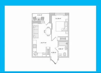 Продаю однокомнатную квартиру, 36.5 м2, посёлок Парголово