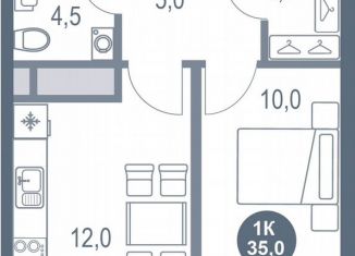 Продается 1-ком. квартира, 35 м2, Котельники, микрорайон Новые Котельники, 11