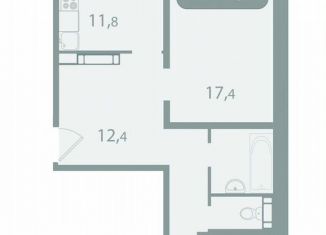 Продам 2-ком. квартиру, 62.2 м2, поселок Зональная Станция, улица Королёва, 20