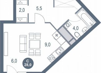 Продам квартиру студию, 28 м2, Котельники, микрорайон Новые Котельники, 11