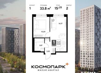 Продам 1-ком. квартиру, 33.8 м2, Тула, улица Болдина, 22