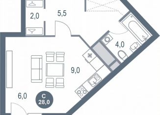 Продается квартира студия, 28 м2, Котельники, микрорайон Новые Котельники, 11