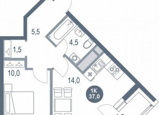 1-ком. квартира на продажу, 37 м2, Котельники, микрорайон Новые Котельники, 11