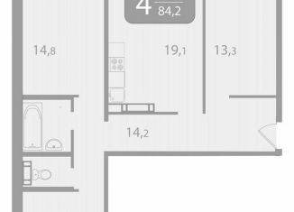 Продам четырехкомнатную квартиру, 84.2 м2, поселок Зональная Станция, улица Королёва, 20