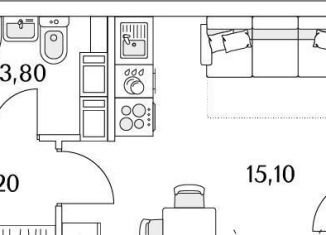 Продам квартиру студию, 74.6 м2, Санкт-Петербург, муниципальный округ Юнтолово, Планерная улица, 99