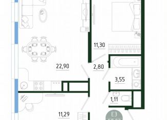 Продам двухкомнатную квартиру, 57 м2, Тула