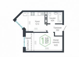 Однокомнатная квартира на продажу, 31.9 м2, Краснодар, микрорайон Черемушки