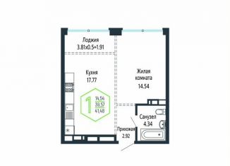 Продается однокомнатная квартира, 65.1 м2, Краснодар, микрорайон Черемушки, Обрывная улица