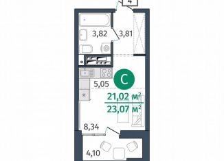 Квартира на продажу студия, 21 м2, Тюмень