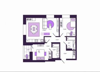 Продам трехкомнатную квартиру, 72 м2, Чита, улица Генерала Белика, 3к3