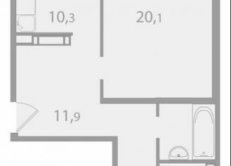 2-комнатная квартира на продажу, 63.4 м2, поселок Зональная Станция, улица Королёва, 20
