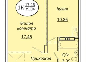 Однокомнатная квартира на продажу, 39 м2, Новосибирск, метро Золотая Нива