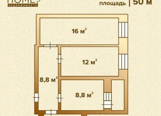 2-ком. квартира на продажу, 50.7 м2, поселок городского типа Стройкерамика, улица Нестора Постникова, 10, ЖК Видный