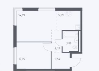 Двухкомнатная квартира на продажу, 40.9 м2, Мытищи, ЖК Мытищи Парк, к6