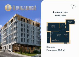 Продажа 2-комнатной квартиры, 63.6 м2, Пермь, улица Николая Островского, 1