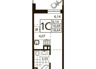 Продаю квартиру студию, 18 м2, Ростов-на-Дону, улица Текучёва, 370/3