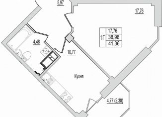 Продам 1-ком. квартиру, 41.4 м2, Псков, Линейная улица, 87, ЖК Смарт-квартал