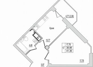 Продаю однокомнатную квартиру, 41.4 м2, Псков, Линейная улица, 87, ЖК Смарт-квартал