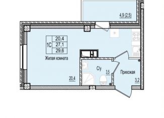 Продаю квартиру студию, 32.1 м2, Псков, улица Ижорского Батальона, 41