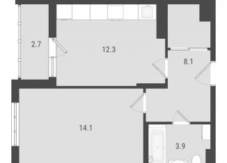 Продаю 1-комнатную квартиру, 39.7 м2, Самара, Южное шоссе, 7, ЖК АмГрад