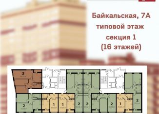 Продается 1-комнатная квартира, 34.3 м2, Пермь, Байкальская улица, 7А, Кировский район