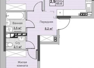2-комнатная квартира на продажу, 65.6 м2, Ижевск, Первомайский район