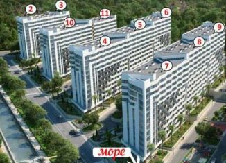 Квартира на продажу студия, 30 м2, Сочи, микрорайон Мамайка, Волжская улица, 22