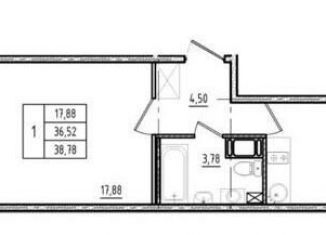 Продам 1-комнатную квартиру, 41 м2, Мурино, ЖК Мой Мир, Воронцовский бульвар, 21к3