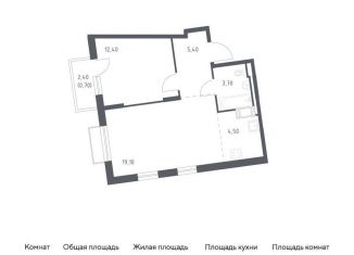 Продается двухкомнатная квартира, 45.8 м2, посёлок Песочный