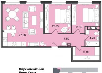 Продается квартира студия, 69.8 м2, Санкт-Петербург, метро Дунайская, Витебский проспект, 99к1