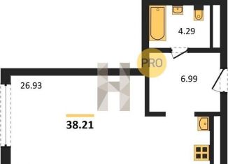 Продам квартиру студию, 38.2 м2, Новосибирск, ЖК Авиатор, улица Аэропорт, 23/1