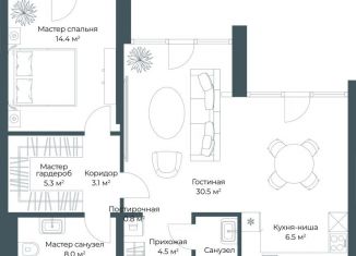 Продажа 2-ком. квартиры, 75.7 м2, Москва, метро Пролетарская