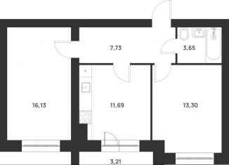 Продажа 2-ком. квартиры, 55.7 м2, Тула