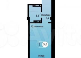 Продаю квартиру студию, 28.1 м2, Красноярск, Норильская улица, 52, Октябрьский район