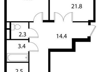 Продажа 2-комнатной квартиры, 83.1 м2, село Павловская Слобода, ЖК Сказка, Изумрудная улица, 5к1