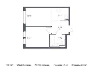 Продается 1-комнатная квартира, 34.5 м2, Москва, жилой комплекс Остафьево, к17