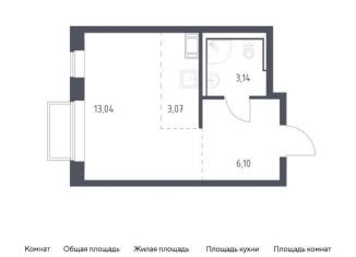 Квартира на продажу студия, 25.4 м2, посёлок Мирный, жилой комплекс Томилино Парк, к6.1