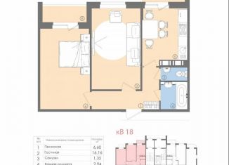 Продается 2-ком. квартира, 56 м2, городской посёлок Дубровка, улица Томилина, 9к2, ЖК Невская история